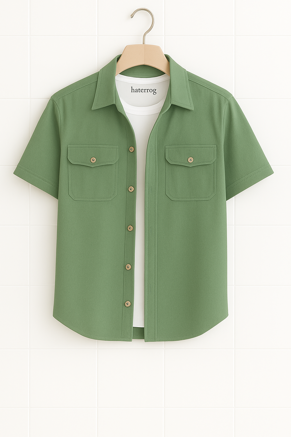 Mens Cotton Pocket Detail Shirt HATMS19 - MG